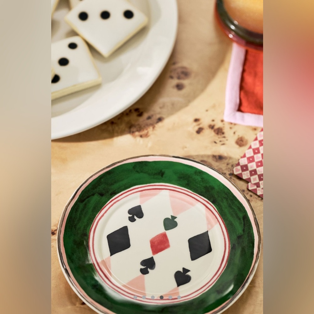 Anthropologie Ace Boxed Stoneware Canape Plates, Set of 4, NIB - Picture 2 of 4